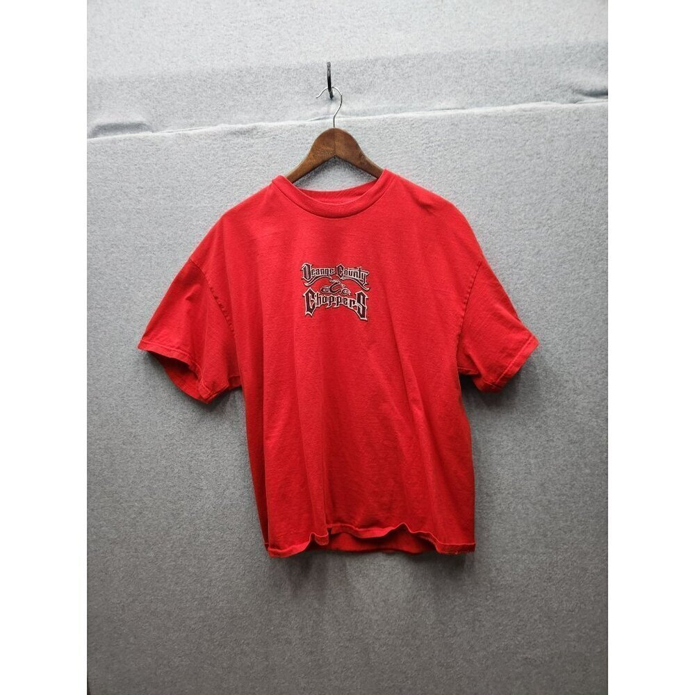 Orange County Choppers Red Graphic T-Shirt XL Tennessee River 100% Cotton Mens C